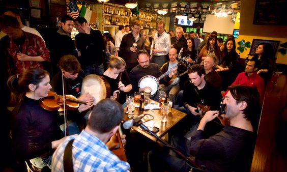 Traditional irish music session